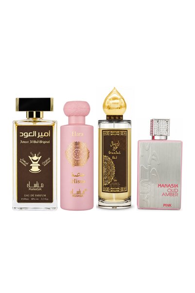 MANASIK Set 4 Manasik, Ameer al Oud Original + Hissa Elara + Oriental Oud + O...