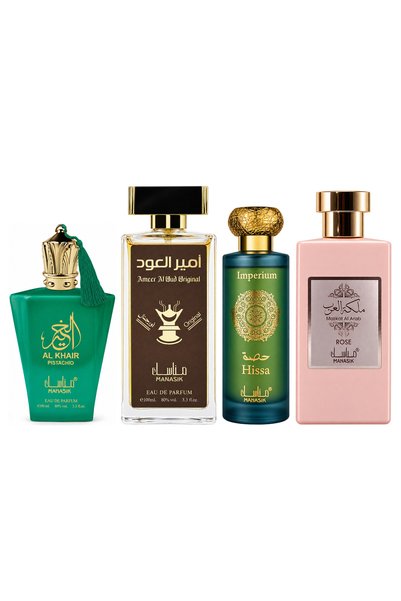 MANASIK Set 4 parfumuri Manasik, Al Baraka Pistachio + Ameer al Oud Original ...