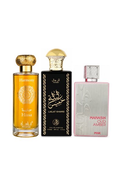 MANASIK Set 3 parfumuri Manasik, Hissa Harmony + Lailat Khamis + Oud Amber Pi...