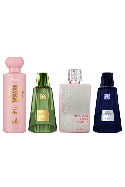 MANASIK Set 4 parfumuri Manasik, Hissa Elara + Lush Pistachio + Oud Amber Pin...