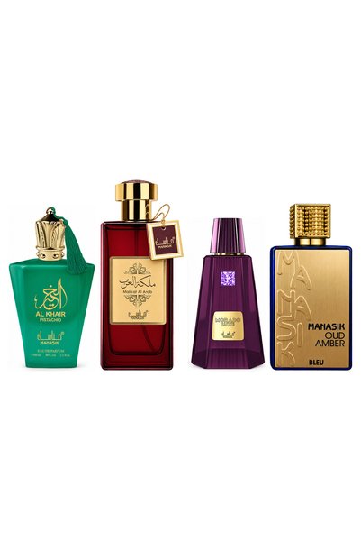 MANASIK Set 4 Manasik, Al Baraka Pistachio + Malikat al Arab + Morado Luxe + ...
