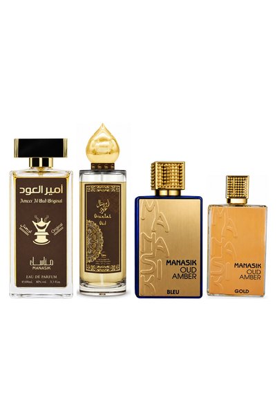 MANASIK Set 4 Manasik, Ameer al Oud Original + Oriental Oud + Oud Amber Bleu ...