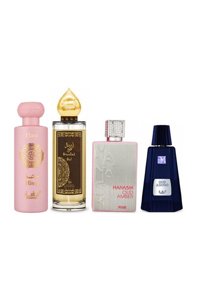 MANASIK Set 4 parfumuri Manasik, Hissa Elara + Oriental Oud + Oud Amber Pink ...