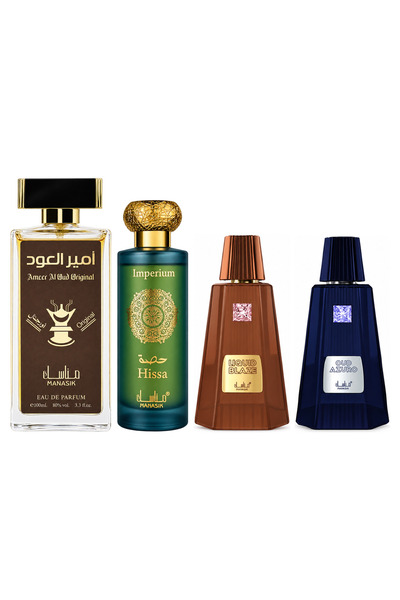 MANASIK Set 4 Manasik, Ameer al Oud Original + Hissa Imperium + Liquid Blaze ...