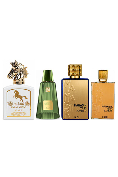MANASIK Set 4 parfumuri Manasik, Faras Abiyad + Lush Pistachio + Oud Amber Bl...