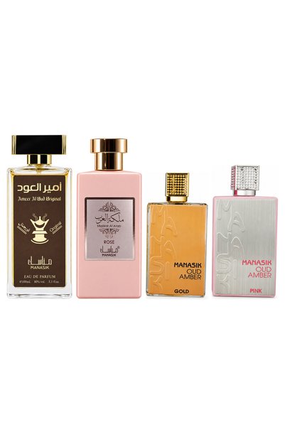 MANASIK Set 4 parfumuri Manasik, Ameer al Oud Original + Malikat al Arab Rose...
