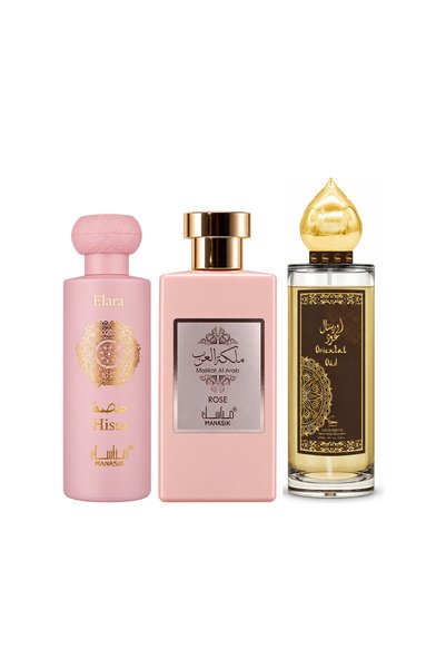 MANASIK Set 3 parfumuri Manasik, Hissa Elara + Malikat al Arab Rose + Orienta...