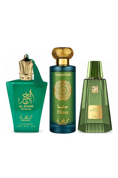 MANASIK Set 3 parfumuri Manasik, Al Baraka Pistachio + Hissa Imperium + Lush ...