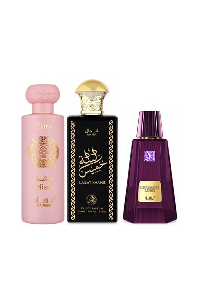 MANASIK Set 3 parfumuri Manasik, Hissa Elara + Lailat Khamis + Morado Luxe, E...