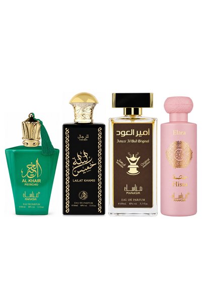 MANASIK Set 4 Manasik, Al Baraka Pistachio + Lailat Khamis + Ameer al Oud Ori...