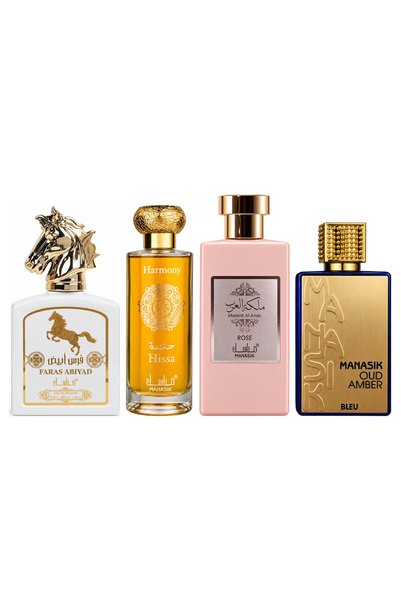MANASIK Set 4 Manasik, Faras Abiyad + Hissa Harmony + Malikat al Arab Rose + ...