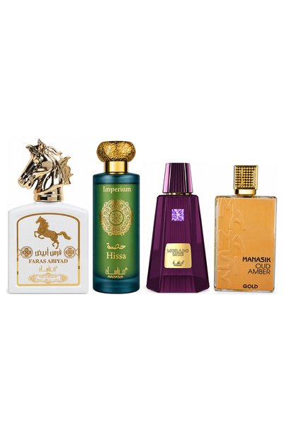 MANASIK Set 4 parfumuri Manasik, Faras Abiyad + Hissa Imperium + Morado Luxe ...