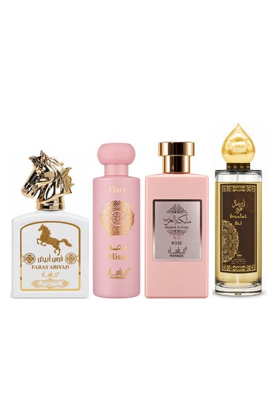 MANASIK Set 4 Manasik, Faras Abiyad + Hissa Elara + Malikat al Arab Rose + Or...