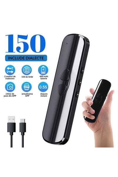 PLEMORY ®   Traducător vocal, Voce, Online bidirecțional inteligent – 150 de ...
