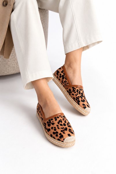 HVZ Exclusive Γυναικεία παπούτσια τύπου loafer με λεπτομέρειες λεοπάρ, καθημε...