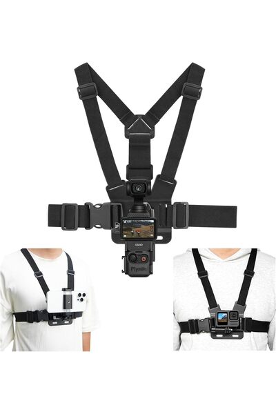 XICEN Pocket 3 Chest Mount, Hand Free Vlog Video Body Chest Harness Strap for...