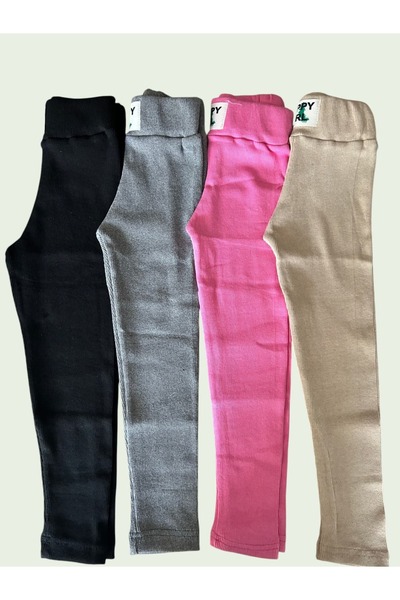 Patriko GIRLS' 4-PIECE SET: Ribbed Knit Corset and Cotton Leggings Set
