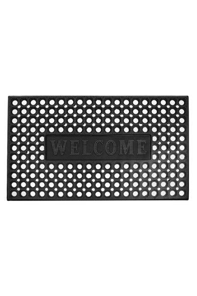OEM Covoraș de intrare din cauciuc negru cu model perforat pentru casă 75x45cm