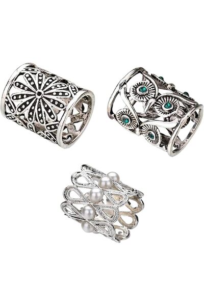 Yelajoy 3 PCS Scarf Ring, Silver Buckle Set, Clip for Women, Slide Accessory,...