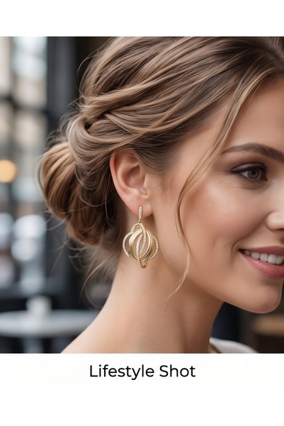 XUPING JEWELRY WOMEN'S EARRINGS WITH A GEOMETRIC SPIRAL DESIGN