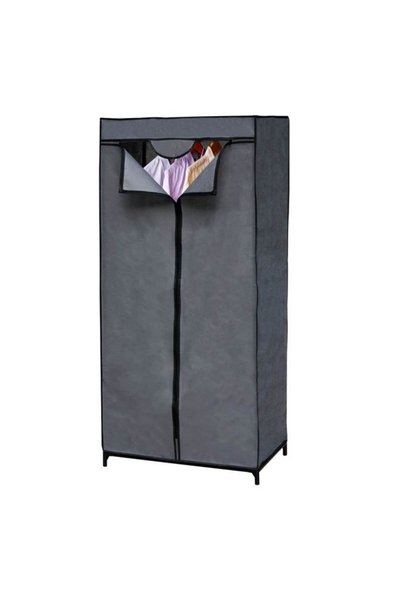OEM Γκρι Υφασμάτινη Ντουλάπα 70x45x150cm