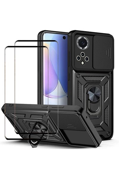 Lukione [1+2pcs] Compatible with Honor 50 Case & Tempered Glass Screen Protec...