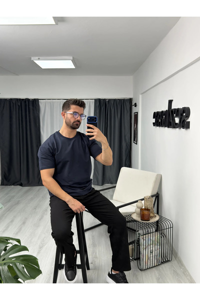 SEZBASE تي شيرت رجالي أساسي كبير الحجم