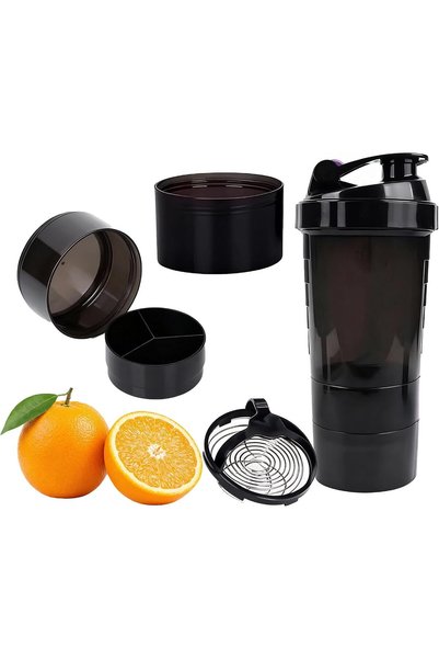 GoodTool 550ml/19 oz Shaker Bottle for Gym, Gym Shaker, Portable Workout Wate...