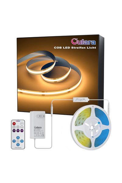 OEM Banda LED COB Oulara 6M, Alb Cald 2700K, 24V, Dimabila, Telecomanda RF, S...
