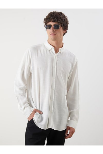 LC Waikiki Lcw Visionslim Fit Long Sleeve Dobby Men's Shirt