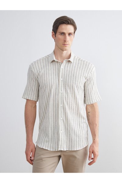 LC Waikiki Lcw Visionregular Fit Short Sleeve Striped Men's Shirt