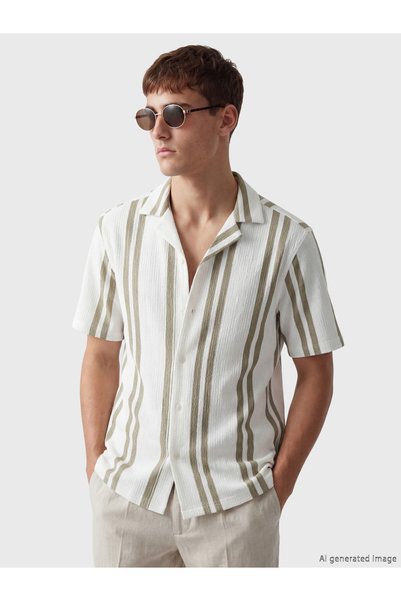 LC Waikiki Lcw vision regular fit resort collar men's shirt