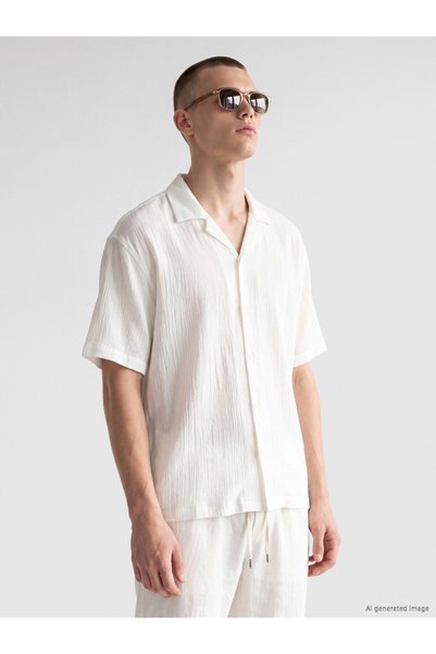 LC Waikiki Xsiderelax fit men's textured shirt
