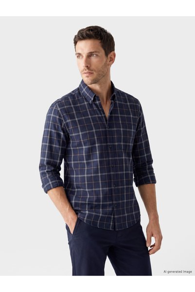 LC Waikiki LCWAIKIKI Classic Regular-Fit Plaid Oxford Men's Shirt