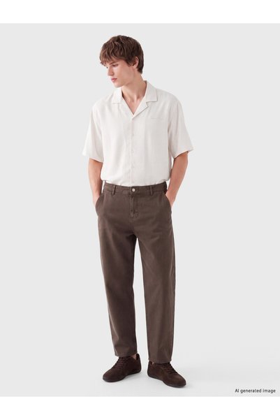 LC Waikiki Xsideloose fit embroidered men's shirt