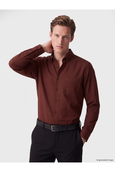LC Waikiki Southblueregular fit dobby men's shirt