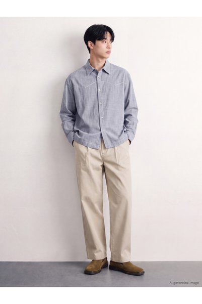 LC Waikiki Lc waikiki loose fit textured men's shirt