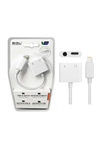 Tradesor Αντάπτορας για iOs 2in1 - Lightning σε έξοδο Jack & φόρτισης - T57 -...
