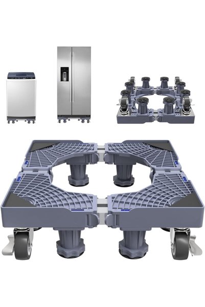 YESMAX Washing Machine Base Stand with 4 Locking Wheels and 8 Strong Feet, Mo...