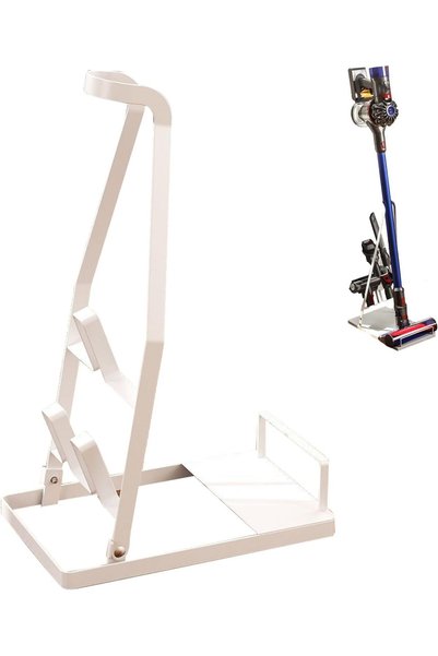 KASTWAVE No-Drill Vacuum Cleaner Stand, Sturdy Metal Storage Rack with Large ...