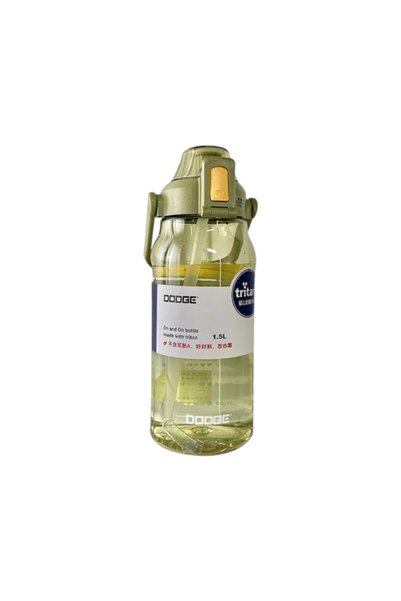 Tradesor Φορητό παγούρι πλαστικό με καλαμάκι - 1500ml - 831622 - Green