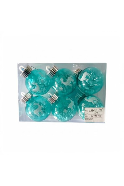 Tradesor Σετ Χριστουγεννιάτικες μπάλες - 6cm - 6pcs - 232051