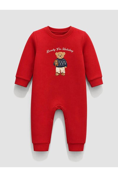 LC Waikiki Baby boys' bear print overalls
