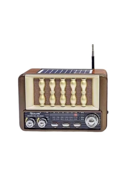 Tradesor Επαναφορτιζόμενο ραδιόφωνο Retro με ηλιακό πάνελ - RX-836S-S - 37008...