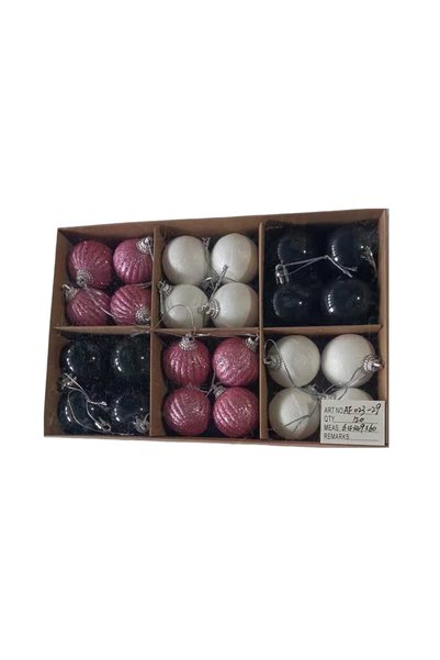 Tradesor Σετ Χριστουγεννιάτικες μπάλες - 4cm - 24pcs - 023292