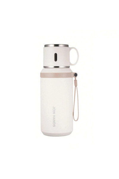 Tradesor Φορητό παγούρι-θερμός με κούπα - 650ml - 954149 - White