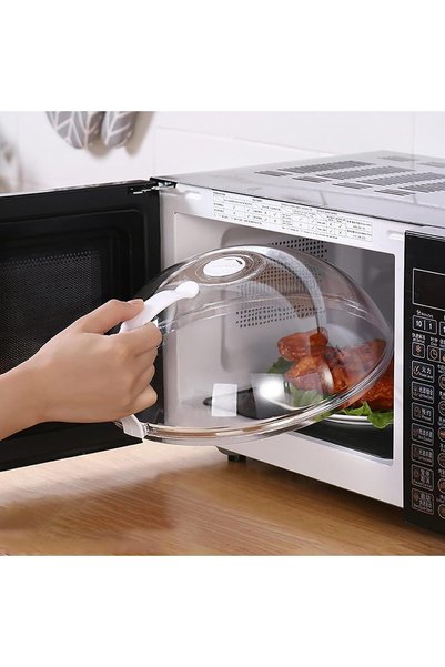 Aputue Microwave Splatter Cover, 10.5 Inches Clear BPA Free Plastic Shield, L...