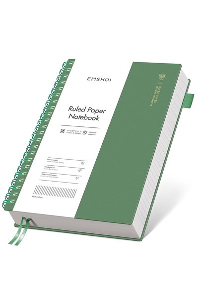 GENERAL دفتر ملاحظات حلزوني A4 من EMSHOI، بخطوط مسطرة، 11.2 × 8.27 بوصة، 300 ...