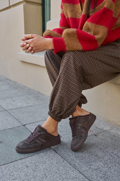ANGELİNA JONES SOULE ADIDAȘI PENTRU FEMEI, CULOARE CAFEA, DIN SUEDE AUTENTIC,...
