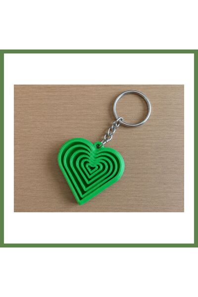 Hobibahçem 3D-Printed Fidget Keychain - Moving Toy and Bag Charm - Green HB006